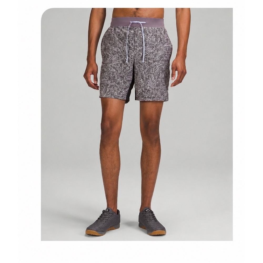 Lululemon THE Linerless Short 7 Parallel Divide Dusky Lavender Mens Large Purple